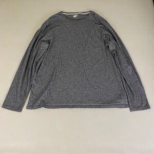 Old Navy T Shirt Top Men's XXL Heather Gray Soft Washed Long Sleeve Cotton‎